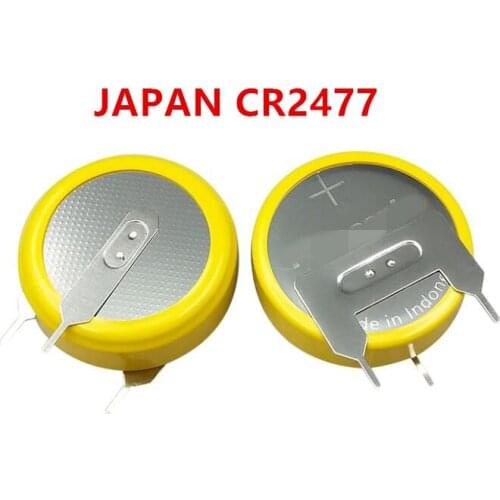 2PCS High Capacity CR2477 2477 3-pin Button Cell Batteries with welding Feet