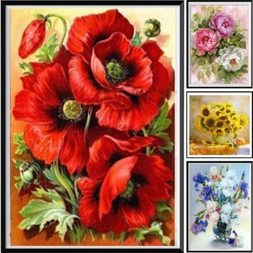 Diamond Painting 5D DIY Paintings Decoration Diamond Flower Cross Stitch Home Decor Diamond Embroidery Mosaic Diamond Free tools