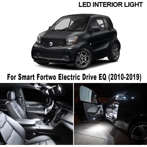 White Canbus Auto Accessories LED Interior Light Kit For Smart Fortwo Electric Drive EQ 2010-2019 Trunk Dome License Plate Lamp