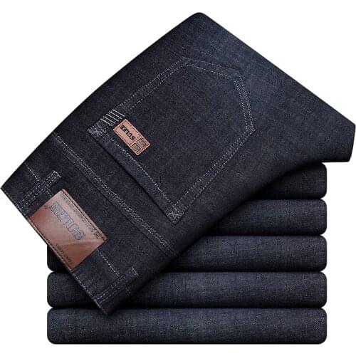 Business Casual Male Denim Slim Pants Classic Style Brand Trousers Men Clothes 2020 New Elasticity Skinny Jeans