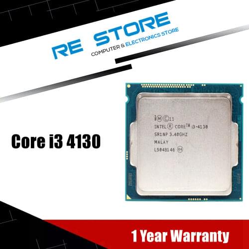 Used Intel Core i3 4130 3.40GHz 512KB/3MB Socket LGA 1150 Haswell CPU Processor SR1NP