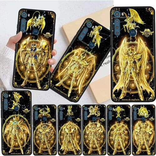 Capa For Motorola One Fusion G9 Play G8 Power G30 E6s Edge Plus Case Black Shell Fundas Coque Bags Anime Saint Seiya Cool