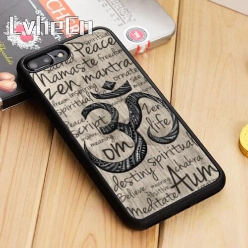 LvheCn Om Aum symbol inspiring life quote Phone Case Cover For iPhone 5 6s 7 8 plus 11 12 Pro X XR XS max Samsung S7 edge S9 S10
