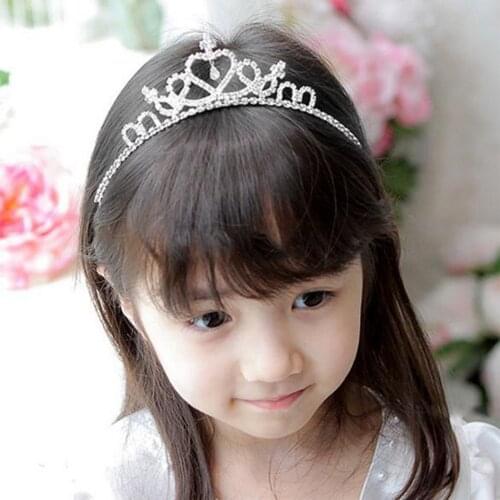 Kids Flower Girl Children Wedding Prom Tiara Crown Headband - Kid Size Baby Princess Headband Girls Hair Band Hair Accessories