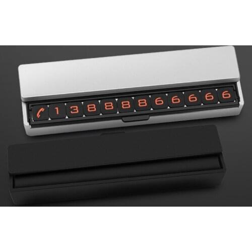 Double Side Car Temporary Stop Sign Vehicle-Mounted Luminous Dashboard Ornament Car Parking Card Phone Number Plate Card