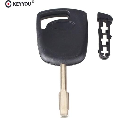 KEYYOU Transponder Uncut Blank Blade Key Shell For Ford Focus Mondeo KA Jaguar XJ8 Transit Connect Uncut No Chip