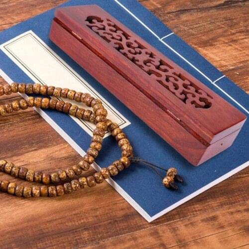 Incense Box Rosewood Holder For Stick Incense Sticks Assorted Buddhist Supply Hollow Storage For Incense Chopsticks