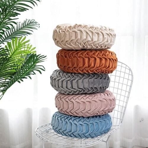 Round Chair Cushion Pumpkin Seat Pad For Patio Home Car Office Floor Pillow Insert Filling Memory Foam Tatami Cushion