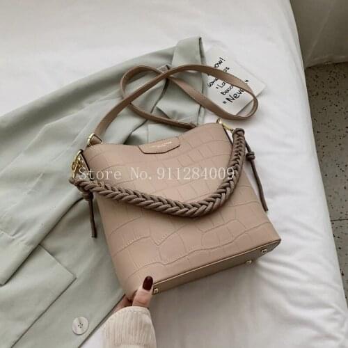 2021 summer new womens bag fashion bucket bag stone pattern shoulder bag ladies handbag picture-mother bag diagonal female bag
