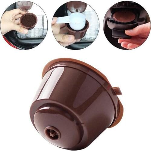 Reusable Coffee Capsule Pod Filter Cups Set With Spoon Brush Eco Friendly Stainless Steel Mesh Filter Suitable For Dolce Gusto