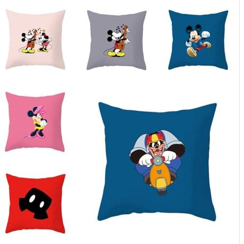 Cartoons Disney Mickey Minnie Goofy lovely Pillow pillowcase printing Peaches pillowcase sofa bedroom Home textile decorations