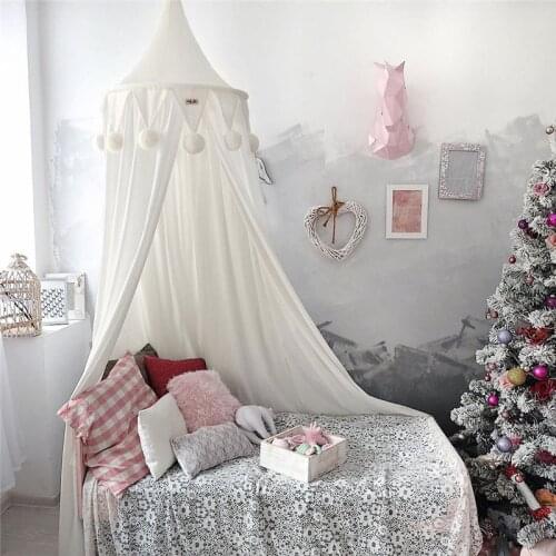 New Summer Children Kid Bedding Mosquito Net Romantic Baby Girl Cotton Chiffon Mosquito Net Bed Cover Bed Canopy For Kid Nursery