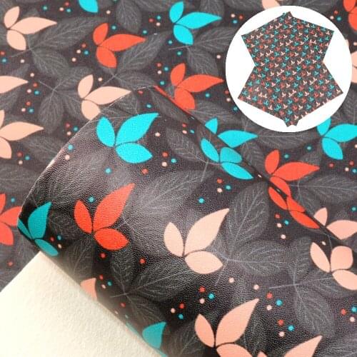 New 20*33cm Flower Bird Cat Faux Synthetic Leather Patchwork For Hair Bow Bags Phone Cover DIY Projects,1Yc10169