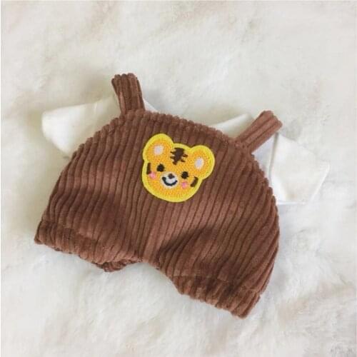 [MYKPOP]KPOP Dolls Clothes: Overalls and T-shirt for 15cm 20cm Dolls(without doll) KPOP Fans Collection SC21040911