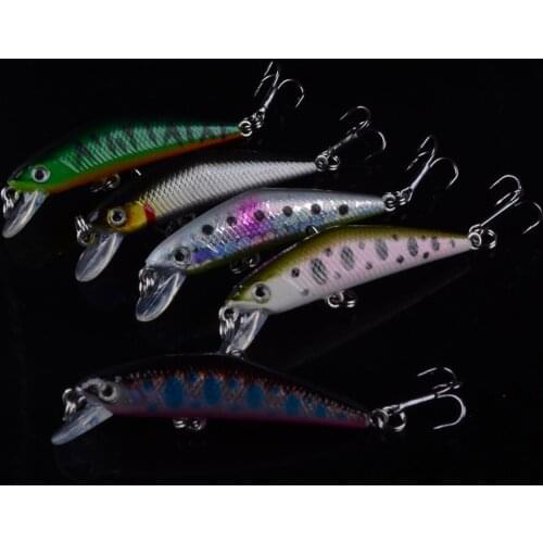 One Piece 68mm 2.7g Minnow Stream Fishing lure VIB Mini Trout baits small whopper vibrating light sinking micro fish crankbaits