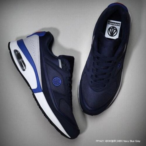 PP1421 Premium Paperplanes Air Cap Leather Lace Up Training Shoes Trainers Wine Color Sneakers