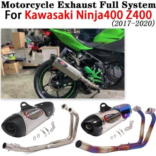 Yoshimura Motorcycle Exhaust Full System Stainless Steel Middle Link Pipe Modified Muffler Escape Moto For Kawasaki Ninja400