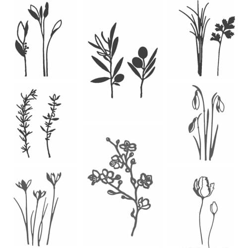 Mixed Flowers Metal Cutting Die Silver Stencil For Diy Scrapbooking Template Paper Cards Handcrafts Embossing Newest 2019 Decor