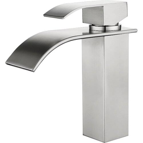 Waterfull Bathroom Faucet Stainless Steel Black And White Washbasin Faucet Hot and Cold Lead-Free Bathroom Faucet Mixer Tap