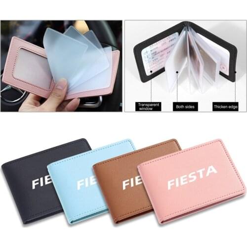 Super Slim Wallet PU Leather Mini Credit Card Wallet Driving License Card Holders Wallet for Ford Fiesta