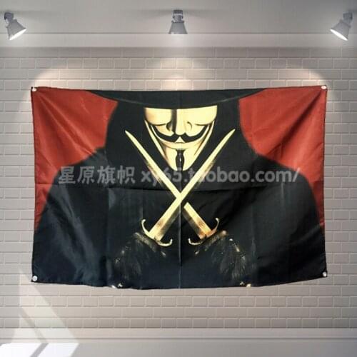 "V word killer team" Movies Poster Scrolls Flag Bar Cafes Hotel Theme Home Decoration Banners Hanging Art Waterproof Cloth