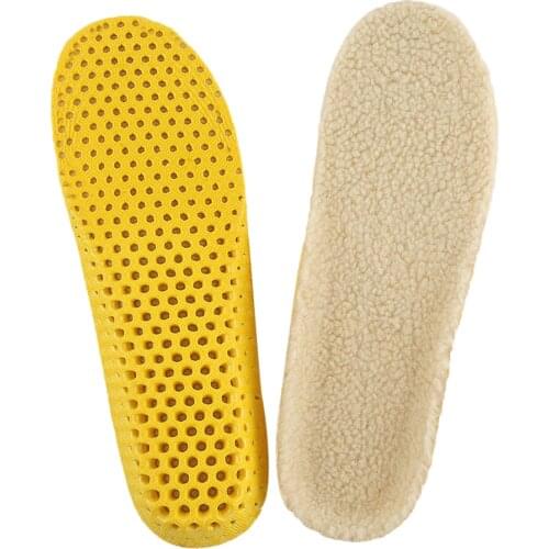Honeycomb Sport Sneaker Inserts Wool Shoe Insole Replacement Insoles Unisex