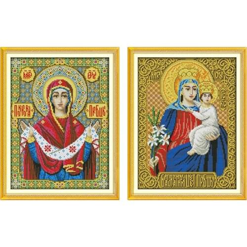 Everlasting Love Religious Figure Chinese Cross Stitch Kits Ecological Cotton Stamped 11CT DIY Christmas Gift Wedding Decoration