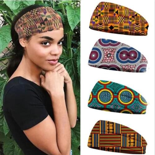 Hair band africa Headwear Bandanas African Black Girl Head Wraps Elastic Hair Band Women Headwrap Hair Accessories