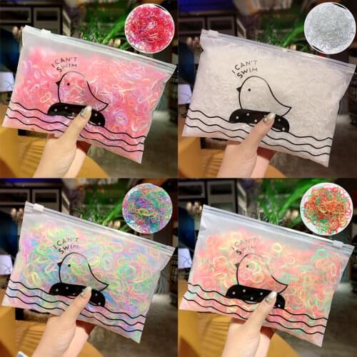 1000pcs/Pack Girls Colorful Small Disposable Rubber Bands Gum For Ponytail Hold Scrunchie Hair Bands Fashion Hair Accessories