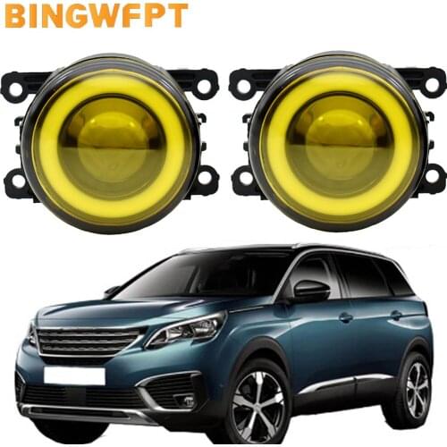 1Pair LED Fog Light Car Angel eye 12V H11 For Peugeot 5008 2009 2010 2011 2012 2013 2014 2015 2016 2017 2018