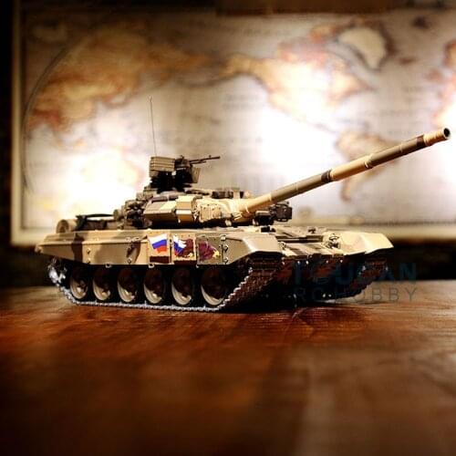 2.4G Heng Long 1/16 Scale 7.0 Upgraded Russia T90 RTR RC Tank 3938 Metal Tracks Children Gift TH17849-SMT4