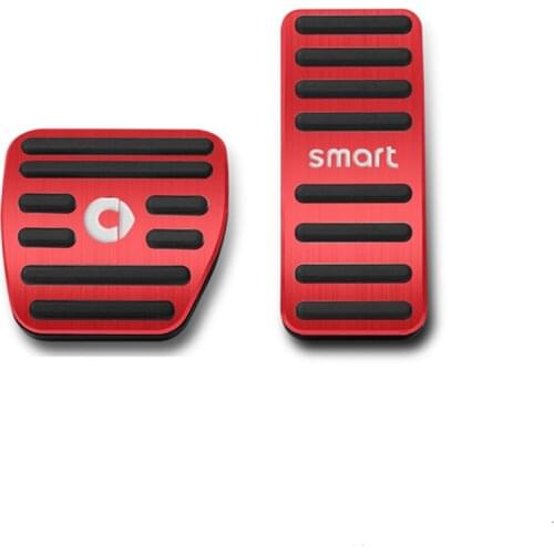 2 pcs Non-slip aluminum alloy throttle brake pedal cover for Mercedes-Benz Smart Forfour Fortwo 453 451 auto parts modification