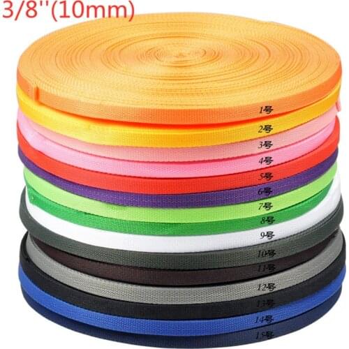 3/8''*50yards Colorful Polypropylene Canvas Ribbon Belt Bag Webbing PP Webbing Knapsack Strapping Sewing Bag Belt Accessories