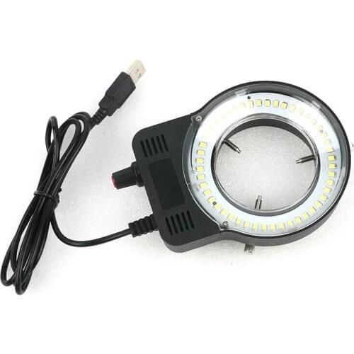 48 LED SMD USB Adjustable Ring Light Illuminator Lamp for Industry Microscope Industrial Camera Magnifier
