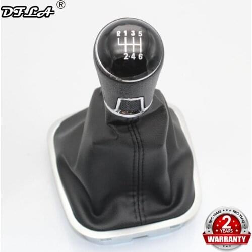 5 Speed 6 Speed Car Gear Stick Level Shift Knob With Leather Boot For VW Polo 6C 2015 2016 2017 2018 Car-stying