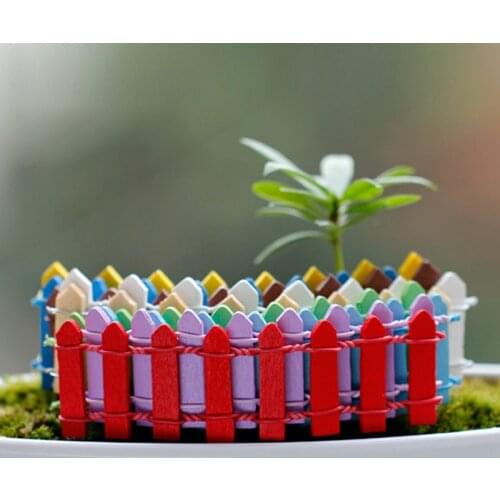 5 x DIY Simulation Garden Decoration Flowers Small Fence Assembly Garden Ornaments Toy Moss Micro Landscape Ornaments