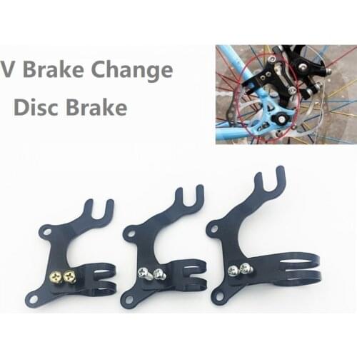 Bike V Brake Change Disc Brake Adapter Road Bicycle Fixed Gear Bike Modification Disc Brake Mounting Base For 160mm 140mm Rotor