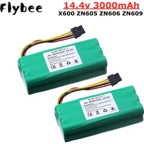 14.4V 3000mAh NiMH battery for Ecovacs Deebot Deepoo X600 ZN605 ZN606 ZN609 Midea Redmond Vacuum Cleaner