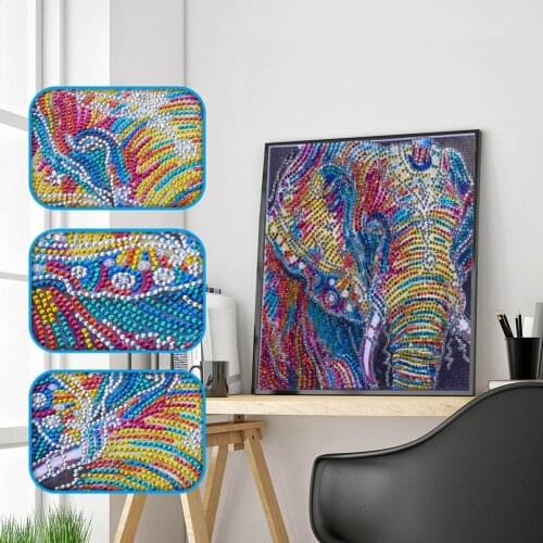 Special Shaped Diamond Painting Elephant Diamond Embroidery Animal Rhinestone Mosaic Sale Beads Home Decor 25x25cm