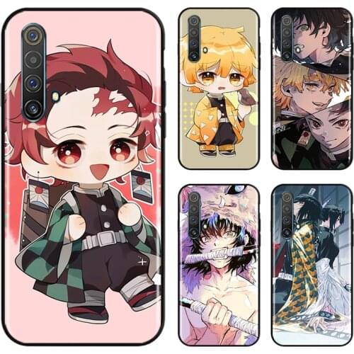 Anime Demon Slayer For OPPO Find X3 X2 K5 K3 R17 R15 R9S F19 F15 F11 F9 F7 F5 Neo lite Pro Black Soft Phone Case