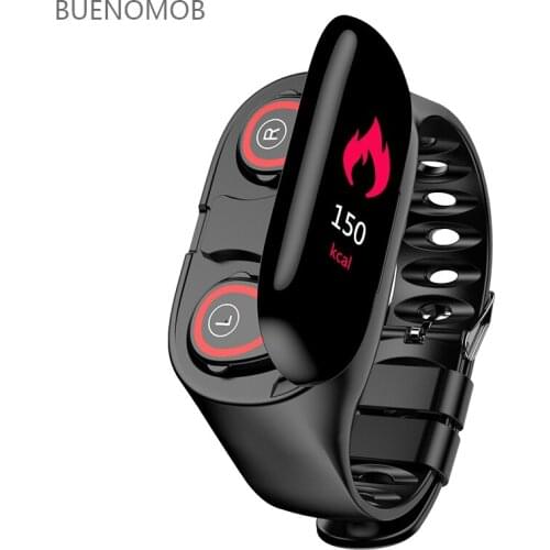 BUENOMOB 2020 Smartwatch Fitness Bracelet Wireless Bluetooth Earphone 2 In 1 Bluetooth 5.0 Chip IP67 Waterproof Sport Watch