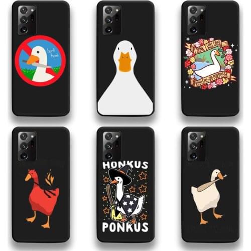 Untitled Goose Game Interesting Duck Phone Case For Samsung Galaxy Note20 ultra 7 8 9 10 Plus lite M51 M21 M31 J8 2018 Prime