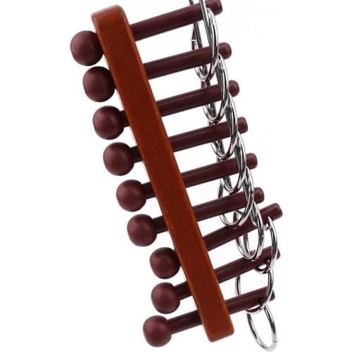 1Pcs Wooden Chinese 9 Linked Rings Puzzle Game Children Brain Teaser Game Toy Chinese Traditional Wooden Burr Lock Puzzles Toys