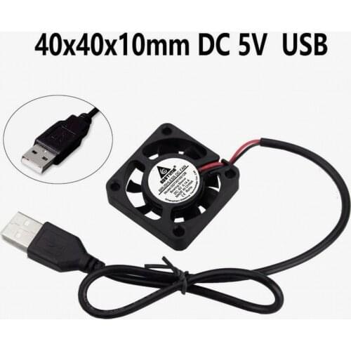 Gdstime 5 Pieces 5V USB Powered 4010 40x40x10mm Small Fan 5 Volt DC Brushless Cooler Computer PC Cooling Fan 40mm
