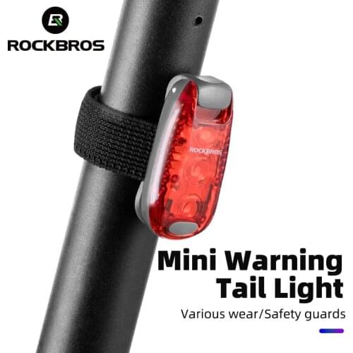 ROCKBROS Mini Bike Tail Light MTB Road Bicycle Light Warning Helmet Light Rear Bag light Portable Light Bicycle Accessories
