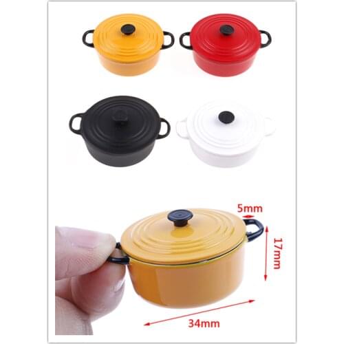 Mini Pot Boiler Pan Doll House Accessories Dollhouse Miniature Kitchen Utensils Cooking Ware Play Kitchen Toy