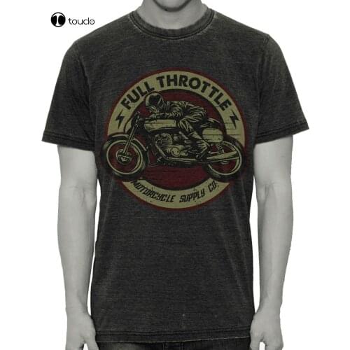Motorbike Motorcycle Full Throttle Biker Men`S T Shirt Time Trial Sprint Vintage Tee Shirt