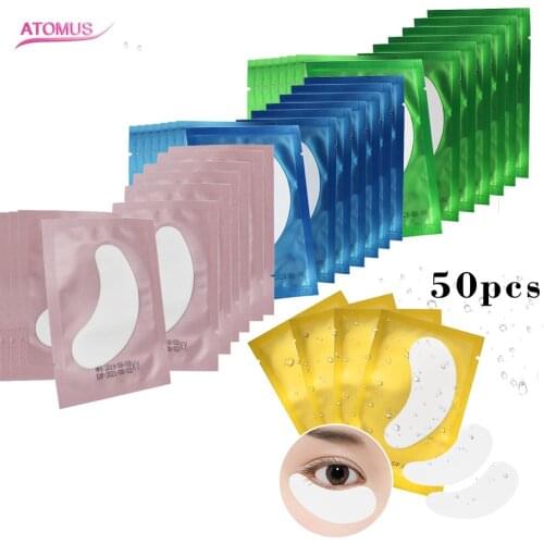 10/50pcs Under Eye Pads Patch Set Eyelash Extensions Pads Natural Hydrogel Under Eye Gel Pads for DIY Eyelashes Accessories