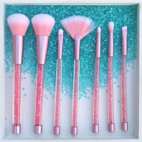 7Pcs Pro Beginners Makeup Brushes Set for Blush Powder Foundation Eyeshadow