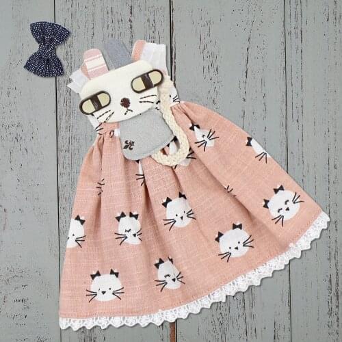 Outfits for Blyth doll cute cat dress with hairpin suit for 1/6 bjd icy dbs